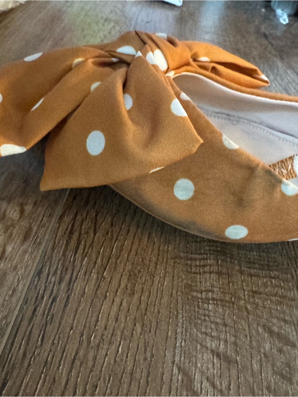 Zara Mustard Polka Dot Bow Slingback Flats - Picture 8 of 11